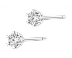 Kolczyki z białego złota z brylantami - 0,36 ct - próba 585. Białe kolczyki Apart, z brylantem, złote. Za 5,990.00 zł.