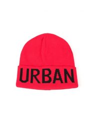 Les Hommes Czapka "Urban" | UHA670 951U | Urban Knit Hat | Kobieta | Czarny, Czerwony. Czarne czapki Les Hommes, bez wzorów, z poliakrylu. W wyprzedaży za 139.00 zł.