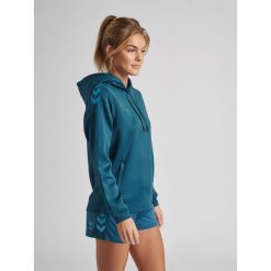 Bluza do piłki ręcznej damska Hummel Core XK z kapturem. Niebieskie bluzy Hummel, xl, bez wzorów, z kapturem. Za 188.00 zł.