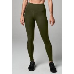 Legginsy sportowe damskie STRONG ID Essential z wysokim stanem. Zielone legginsy STRONG ID, xs, bez wzorów, z materiału, z podwyższonym stanem. Za 149.99 zł.