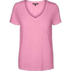 Vero Moda Koszulka damska Spicy V-neck Ss Top Color Pryzmat Pink (rozmiar M). Różowe bluzki Vero Moda, m, bez wzorów, bez kołnierzyka, bez ramiączek. W wyprzedaży za 28.00 zł.