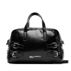 Torebka Karl Lagerfeld Jeans. Czarne torebki klasyczne Karl Lagerfeld Jeans, bez wzorów, z jeansu, bez dodatków. Za 769.99 zł.