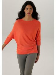 Aniston Sweter w kolorze pomarańczowym rozmiar: 36. Pomarańczowe swetry Aniston, bez wzorów, bez ramiączek. Za 43.68 zł.