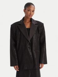 Eleh Marynarka EFW250252 Czarny Regular Fit. Czarne marynarki i żakiety Eleh, bez wzorów, z syntetyku. Za 749.99 zł.