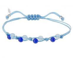 Bransoletka z elementami srebra i kamieniami chalcedonu - kulki. Bransoletki Apart, srebrne. Za 119.00 zł.