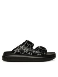 KARL LAGERFELD Klapki Kapri Slide KL62505A Czarny. Czarne klapki KARL LAGERFELD, bez wzorów, z materiału, bez obcasa. Za 649.99 zł.