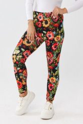 Klasyczne wygodne legginsy w maki OVERSIZE PLUS SIZE XXL. Czarne legginsy Moda Size Plus Iwanek, l, bez wzorów, z bawełny, krótkie. Za 89.90 zł.