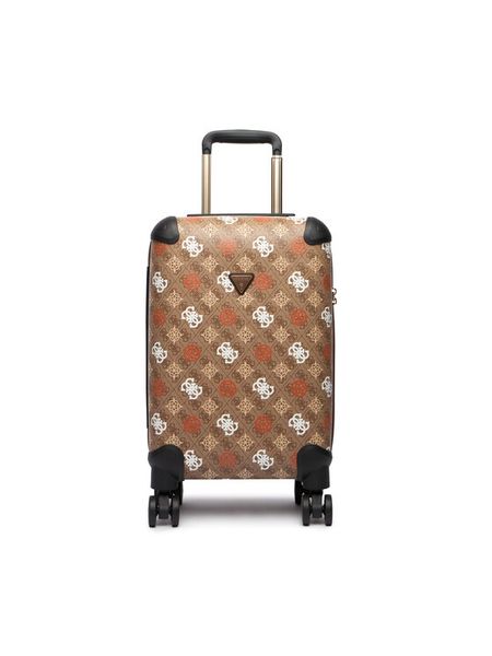 Guess Walizka kabinowa Eliette TWB931 59830 Beżowy. Brązowe walizki Guess, z aplikacjami. Za 829.99 zł.