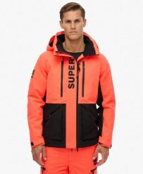 Superdry Kurtka narciarska Ultimate Freestyle wodoodporna 20k. Brązowe kurtki narciarskie Superdry, s, bez wzorów, z materiału, bez kaptura, narciarskie. Za 1,290.85 zł.