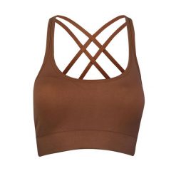 Stanik Fitness BeShaped Gym Queen Bezszwowy. Brązowe biustonosze BESHAPED, bez wzorów, z nylonu. W wyprzedaży za 152.15 zł.