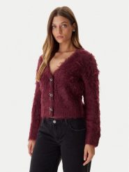 Guess Kardigan W5BR91 Z3JI2 Bordowy Relaxed Fit. Czerwone kardigany Guess, xxl, z aplikacjami, z syntetyku. Za 529.99 zł.