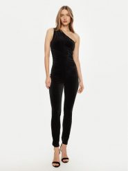 Guess Kombinezon W5RD71 KCM62 Czarny Classic Fit. Czarne sukienki Guess, xs, z aplikacjami, z syntetyku, bez kołnierzyka, bez ramiączek. Za 449.99 zł.