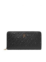 Tommy Hilfiger Duży Portfel Damski Th Icon Lrg Za Mono Embo AW0AW17955 Czarny. Czarne portfele TOMMY HILFIGER, bez wzorów, ze skóry. Za 319.99 zł.