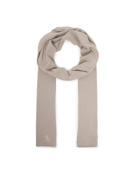 Calvin Klein Szalik Fine LV04D8021G Beżowy. Brązowe rękawiczki Calvin Klein, bez wzorów, z wiskozy. Za 219.99 zł.