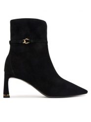 Coccinelle Botki C-look Suede E4 VTL 11 01 01 Czarny. Czarne botki Coccinelle, bez wzorów, ze skóry, bez obcasa, na słupku, bez zapięcia. Za 1,299.00 zł.