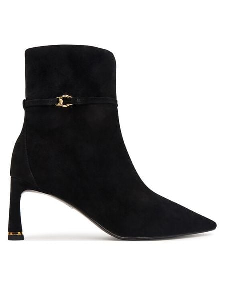 Coccinelle Botki C-look Suede E4 VTL 11 01 01 Czarny. Czarne botki Coccinelle, bez wzorów, ze skóry, bez obcasa, na słupku, bez zapięcia. Za 1,299.00 zł.