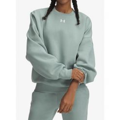 Bluza damska Under Armour UA Rival Fleece Oversized Crew. Zielone bluzy Under Armour, s, bez wzorów, bez kaptura. Za 167.99 zł.