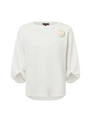 More & More Bluza Kobiety beżowy, 40. Brązowe bluzy sportowe More & More, z aplikacjami, z syntetyku, bez kaptura. Za 279.95 zł.