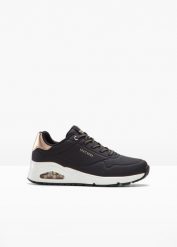 Sneakersy Skechers z pianką memory. Czarne obuwie sportowe bonprix, bez zapięcia. Za 379.99 zł.