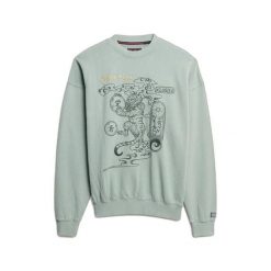 Damska bluza oversize Superdry Tokyo Narrative. Zielone bluzy Superdry, bez wzorów, bez kaptura. Za 325.75 zł.