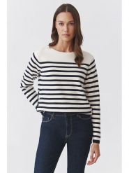 TATUUM Sweter w kolorze biało-czarnym rozmiar: M. Białe swetry Tatuum, m, bez wzorów, bez ramiączek. Za 146.95 zł.