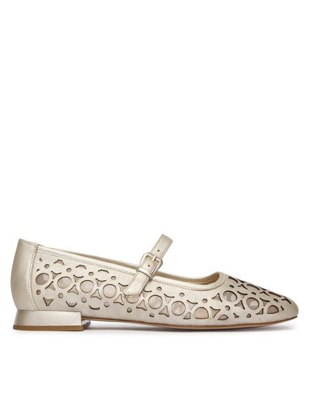 Caprice Baleriny 9-22511-46 Srebrny. Szare baleriny Caprice, bez wzorów, ze skóry, bez obcasa. Za 250.99 zł.