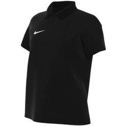 Koszulka damska Nike Dri-Fit Park 26 Polo. Czarne bluzki Nike, bez wzorów, z bawełny, bez kołnierzyka, bez ramiączek. Za 115.99 zł.