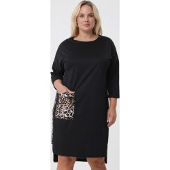 Czarna Sukienka In Danger. Czarne sukienki Born2be, na co dzień, bez wzorów, z dzianiny, bez kołnierzyka, bez ramiączek, midi, proste. Za 79.99 zł.