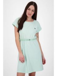 Alife and kickin Sukienka "Nora" w kolorze turkusowym rozmiar: XL. Niebieskie sukienki Alife and Kickin, na co dzień, xl, bez wzorów, ze skóry, bez kołnierzyka, bez ramiączek, mini, proste. Za 69.99 zł.