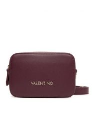 Valentino Torebka Zero Re VBS7B306 Bordowy. Czerwone listonoszki Valentino, bez wzorów, ze skóry, bez dodatków. Za 519.99 zł.