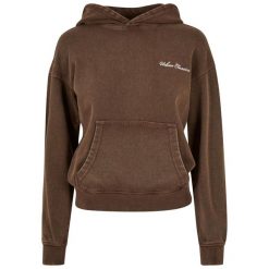 Bluza Z Haftowanym Logo Frotte Dla Kobiet. Brązowe bluzy Urban Classics, m, bez wzorów, bez kaptura. Za 211.99 zł.