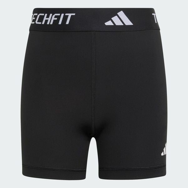 KRÓTKIE LEGGINSY TECHFIT. Białe legginsy Adidas, l, bez wzorów, z dzianiny, krótkie. Za 99.95 zł.
