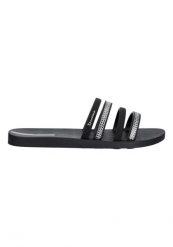 Klapki damskie Ipanema Mesh Slide IIl FEM 83751 BP394. Czarne klapki Ipanema, bez wzorów, z gumy, bez obcasa. Za 143.12 zł.