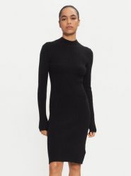 Calvin Klein Sukienka dzianinowa K20K207499 Czarny Slim Fit. Czarne sukienki Calvin Klein, xl, bez wzorów, z dzianiny, bez kołnierzyka, bez ramiączek. Za 529.99 zł.