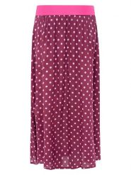 Zwillingsherz Spódnica "Dots Allover" w kolorze fioletowym rozmiar: S/M. Różowe spódnice Zwillingsherz, na co dzień, m, bez wzorów, z wiskozy, maxi, proste. Za 104.99 zł.