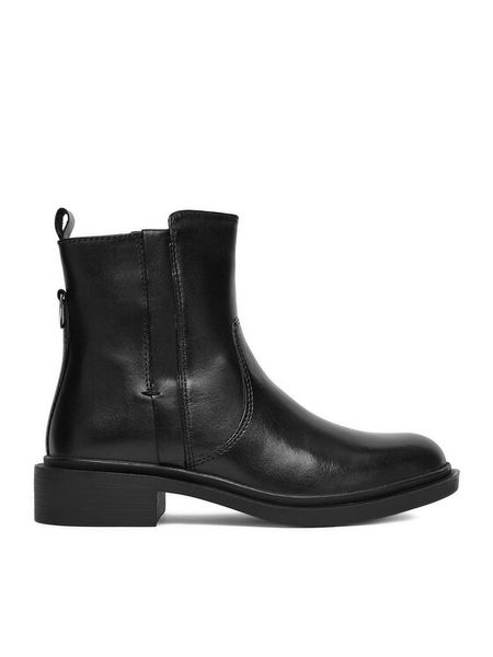 Lasocki Botki CEO-RST-VR91-01 Czarny. Czarne botki Lasocki, bez wzorów, ze skóry, bez obcasa, na płaskiej podeszwie, bez zapięcia. Za 259.99 zł.