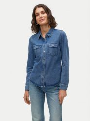 Vero Moda Koszula jeansowa Jennie 10313726 Granatowy Regular Fit. Niebieskie koszule Vero Moda, s, bez wzorów, z bawełny, bez kołnierzyka, bez ramiączek. Za 129.99 zł.