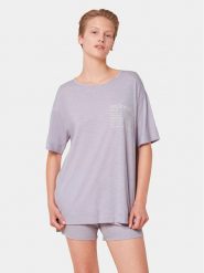 Triumph Piżama 10214841 Fioletowy Oversize. Fioletowe piżamy Triumph, bez wzorów, z bawełny, bez ramiączek. Za 139.99 zł.
