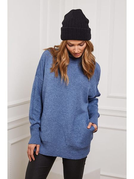 So Cachemire Golf "Kaboul" w kolorze niebieskim rozmiar: XL. Niebieskie golfy So Cachemire, xl, bez wzorów, z kaszmiru, bez ramiączek. Za 200.60 zł.