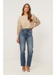 Soft Cashmere Sweter w kolorze beżowym rozmiar: 38/40. Brązowe swetry Soft Cashmere, bez wzorów, z kaszmiru, bez ramiączek. Za 143.56 zł.