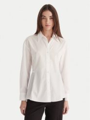 HUGO Koszula Etnaa 50548428 Biały Regular Fit. Białe koszule Hugo, bez wzorów, z bawełny, biznesowe, bez kołnierzyka, bez ramiączek. Za 669.99 zł.