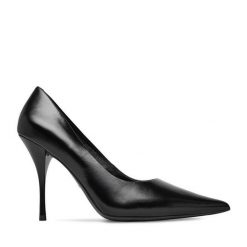 Szpilki Eva Minge. Czarne szpilki Eva Minge, bez wzorów, bez obcasa, na szpilce, bez zapięcia. Za 379.99 zł.