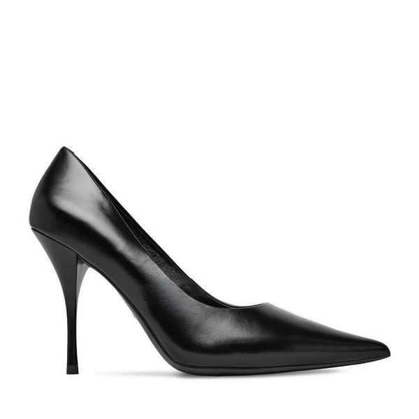 Szpilki Eva Minge. Czarne szpilki Eva Minge, bez wzorów, bez obcasa, na szpilce, bez zapięcia. Za 379.99 zł.