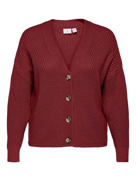 ONLY Kardigan w kolorze bordowym rozmiar: 46/48. Czerwone kardigany Only, bez wzorów, ze splotem. Za 122.67 zł.