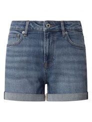 Pepe Jeans Szorty dżinsowe w kolorze niebieskim rozmiar: W24. Niebieskie szorty Pepe Jeans, z aplikacjami, z jeansu, klasyczne, z podwyższonym stanem. Za 140.86 zł.