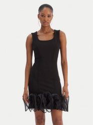 Rinascimento Sukienka koktajlowa CFC0126628003 Czarny Slim Fit. Czarne sukienki Rinascimento, xl, bez wzorów, z syntetyku, wizytowe, bez kołnierzyka, bez ramiączek. Za 489.99 zł.