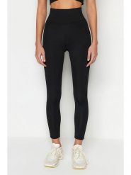 Trendyol Legginsy sportowe w kolorze czarnym rozmiar: S. Czarne legginsy Trendyol, s, bez wzorów, z materiału, z podwyższonym stanem. Za 74.95 zł.