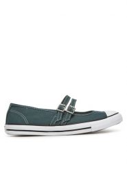 Converse Baleriny Chuck Taylor All Star Dainty Mary Jane A13797C Zielony. Zielone baleriny Converse, bez wzorów, z materiału, bez obcasa. Za 229.99 zł.