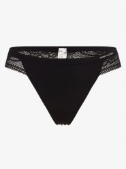 Tommy Hilfiger Stringi Kobiety Sztuczne włókno niebieski, MD. Niebieskie stringi TOMMY HILFIGER, bez wzorów, z koronki. Za 109.95 zł.