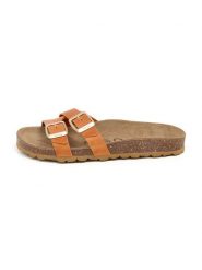 Billowy Skórzane klapki w kolorze pomarańczowym rozmiar: 36. Pomarańczowe klapki Billowy, bez wzorów, z otwartym noskiem, bez obcasa. Za 152.99 zł.